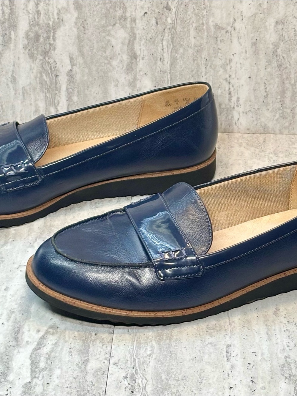 Life Stride Velocity 2.0 Navy Blue Flats Slip Ons Loafers Sz 8W - Picture 4 of 7